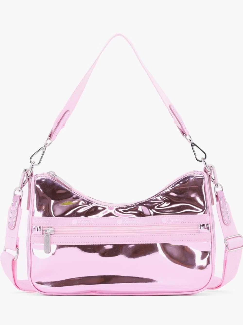 Lesportsac Pink Metallic Crossbody Bag